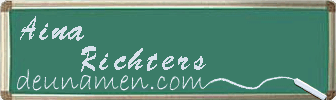 Aina Richters Visitenkarte